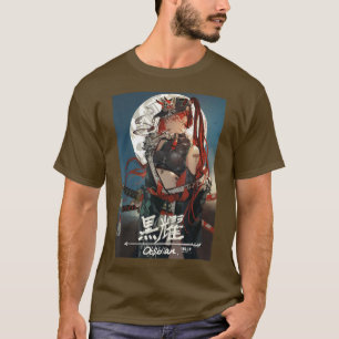 Anime Samurai Girl Kawaii Waifu Ästhetisch Japanis T-Shirt