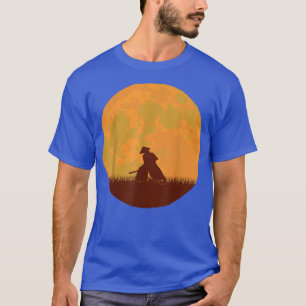 Anime Samurai Japanischer Krieger Moon Otaku Sword T-Shirt