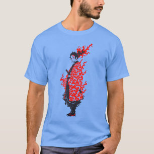 Anime Samurai Krieger der Flammen Japanische Anim T-Shirt