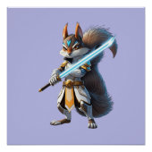 Anime Samurai Squirrel Warrior Poster (Vorderseite)