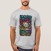 Anime Santa Huge Needs Emptying Quote T-Shirt (Vorderseite)