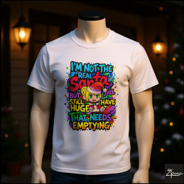 Anime Santa Huge Needs Emptying Quote T-Shirt
