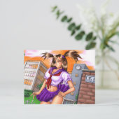 Anime School Girl Nikki Postkarte (Stehend Vorderseite)