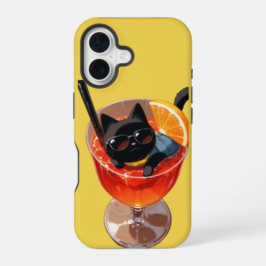 ANIME SCHWARZE KATZE iPhone 16 HÜLLE (Rückseite)