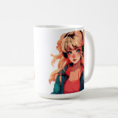 Anime Serenade: Türkis Melody Kaffeetasse (VorderseiteRechts)
