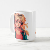 Anime Serenade: Türkis Melody Kaffeetasse (Vorderseite Links)