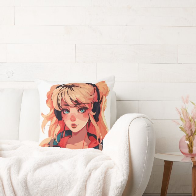 Anime Serenade: Türkis Melody Kissen (Liege)