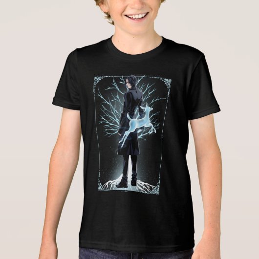 Anime Severus Snapes Doe Patronus Tri-Blend Shirt (Vorderseite)