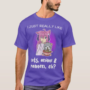 Anime Shirt Cat Lover Ramen Lover Funny Anime Lieb