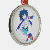 Anime Silbernes Ornament (Rechts)
