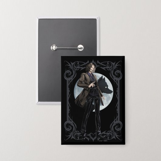 Anime Sirius Black Animagus Button (Vorderseite/Rückseite)