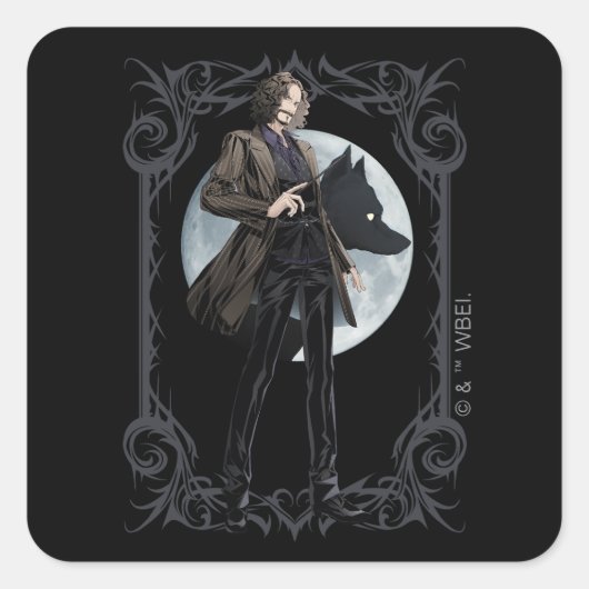 Anime Sirius Black Animagus Quadratischer Aufkleber (Vorderseite)