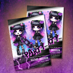 Anime Skater Girl Birthday Party Skateboarding