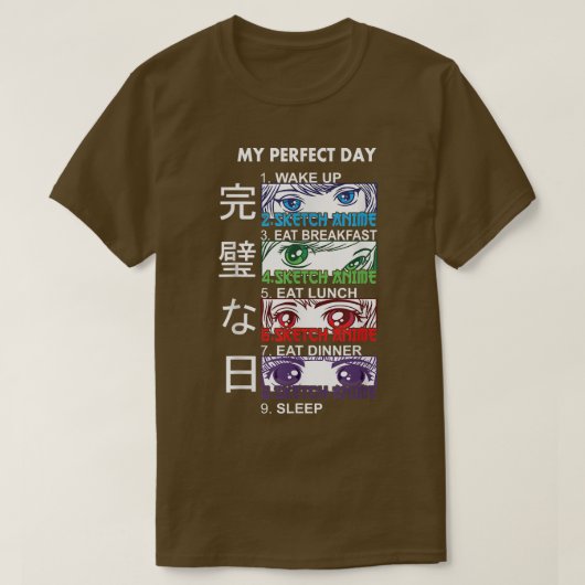 Anime Sketching Shirt Sketching Anime Perfect Day  (Design vorne)