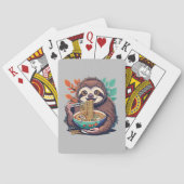 Anime Sloth Eating Ramen Spielkarten (Rückseite)