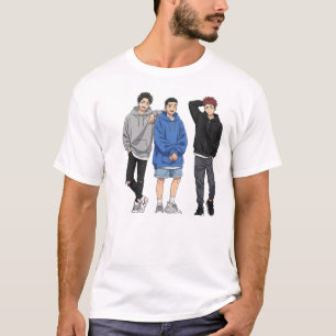 Anime Squad Goals T-Shirt - Drei Freunde