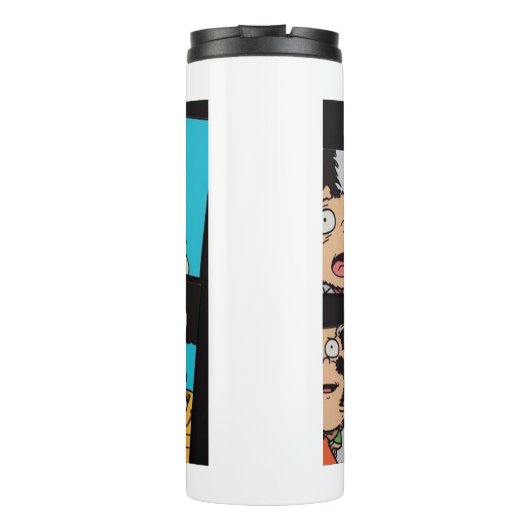 Anime Squidward Sad Thermosbecher (Rückseite)