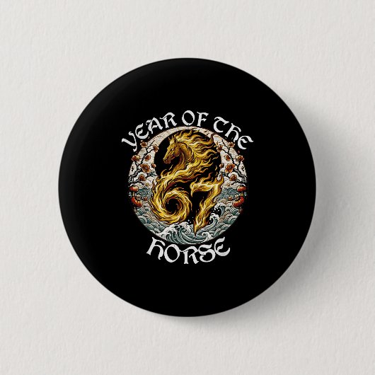 Anime Srit Fire Horse 2026-7 Mythic Zodiac New Yea Button (Vorderseite)