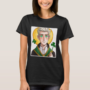 Anime St Patrick Katholic Saint Patrick's Day Mang T-Shirt