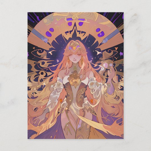 Anime Stains Glass Postkarte (Vorderseite)