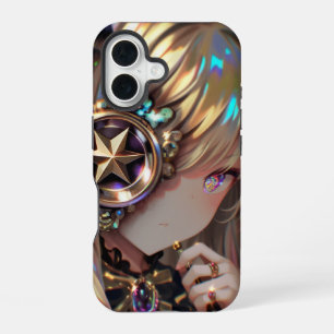 Anime Steampunk Horned Beauty mit Star Monocle iPhone 16 Hülle