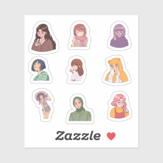 Anime-Stickers Aufkleber (Blatt)