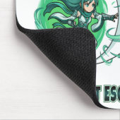 Anime-Stil Tempest-Jägerin gegen Werwolf-Wind-Schl Mousepad (Ecke)