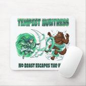 Anime-Stil Tempest-Jägerin gegen Werwolf-Wind-Schl Mousepad (Mit Mouse)