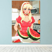 Anime Stretched Canvas Print Leinwanddruck (Insitu (Holzboden))