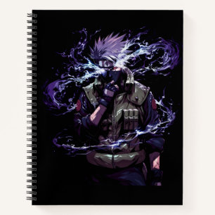 Anime Style Black : Kakashi Hatake Spiral Cover Notizblock