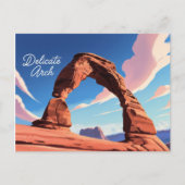 Anime Style Delicate Arch, Arches Nationalpark Postkarte (Vorderseite)