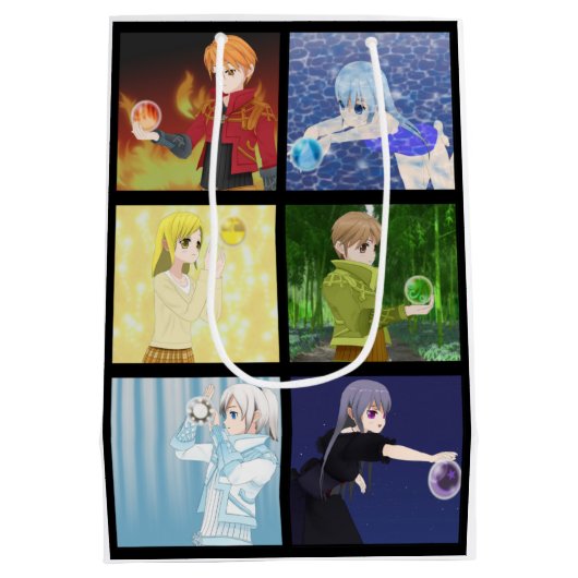 Anime Style Elements Geschenktasche Mittlere Geschenktüte (Rückseite)