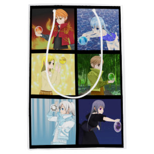 Anime Style Elements Gift Bag Mittlere Geschenktüte