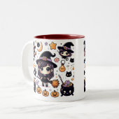 Anime Style Halloween Zweifarbige Tasse (Vorderseite Links)