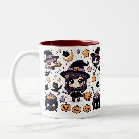 Anime Style Halloween Zweifarbige Tasse (Links)