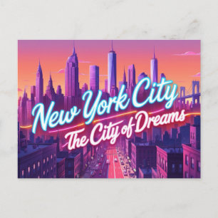 Anime Style New York City, USA Postkarte
