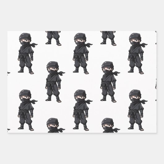 Anime Style Ninja Warrior Boys Birthday Party Geschenkpapier Set (Vorderseite 3)