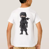 Anime Style Ninja Warrior Boys Birthday Party T-Shirt (Rückseite)