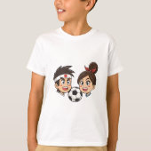 Anime Style soccer Couple T-Shirt (Vorderseite)