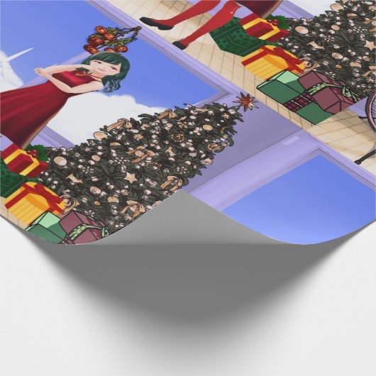 Anime Style Wrapping Paper Geschenkpapier (Ecke)