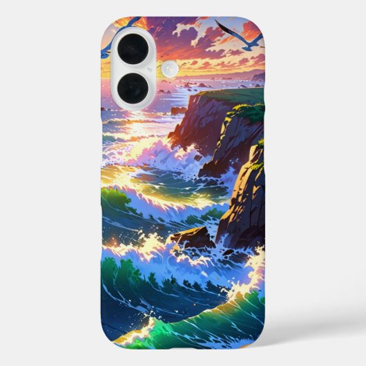 Anime Summer Seaside Sunset Case-Mate iPhone Hülle (Rückseite)