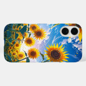 Anime Summer Sunflower Field Case-Mate iPhone Hülle (Rückseite (Horizontal))
