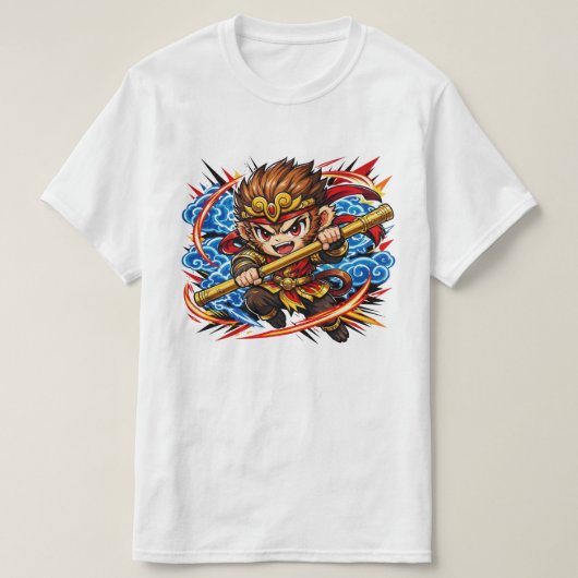 Anime Sun Wukong Monkey King - Journey to the West T-Shirt (Design vorne)