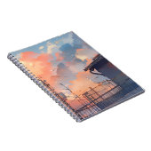 Anime Sunset - Aesthetic Cityscape - Golden Hour Notizblock (Rechte Seite)