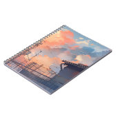 Anime Sunset - Aesthetic Cityscape - Golden Hour Notizblock (Linke Seite)