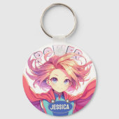 Anime Super Girl Schlüsselanhänger (Vorderseite)