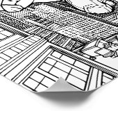 Anime Superhero Boy | Kid's Coloring Poster (Ecke)