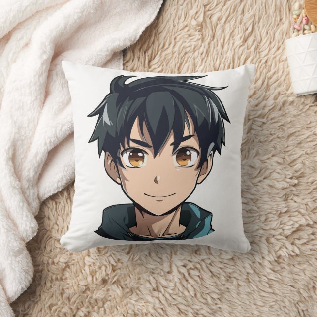 Anime Superpower Delight - Young Man Character Kissen (Decke)
