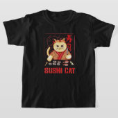 Anime Sushi Cat Japanese Sushi Chef Anime Graphic  T-Shirt (Ablage )