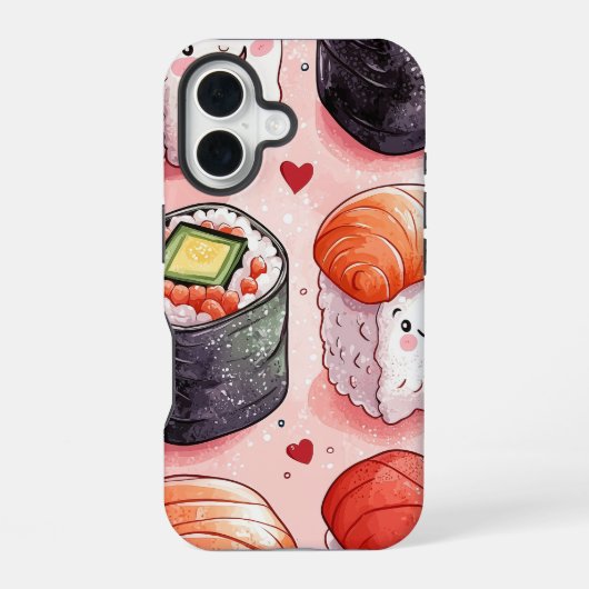 Anime Sushi Phone Case iPhone 16 Hülle (Rückseite)